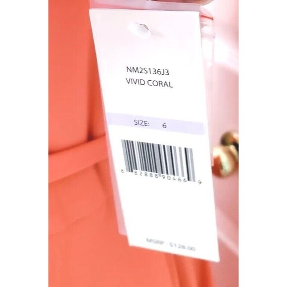 NWT Nanette Lepore Sleeveless Coral Pintuck Dress Fit and Flare Sz 4 MSRP $128 - Picture 5 of 6